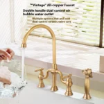 Brass Bridge Kitchen Faucet