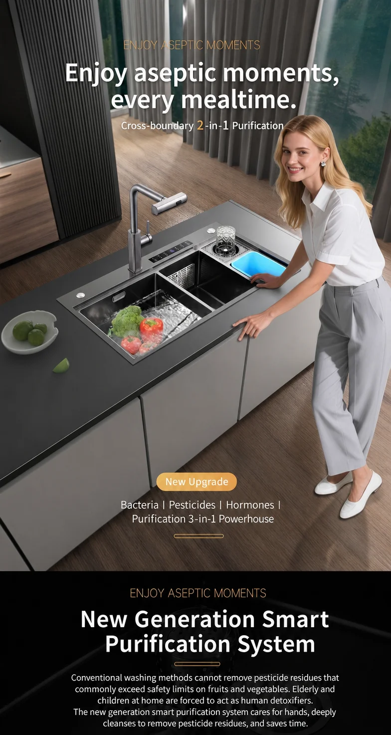 Modern Stainless Steel Undermount Single-Bowl Kitchen Sink Handmade