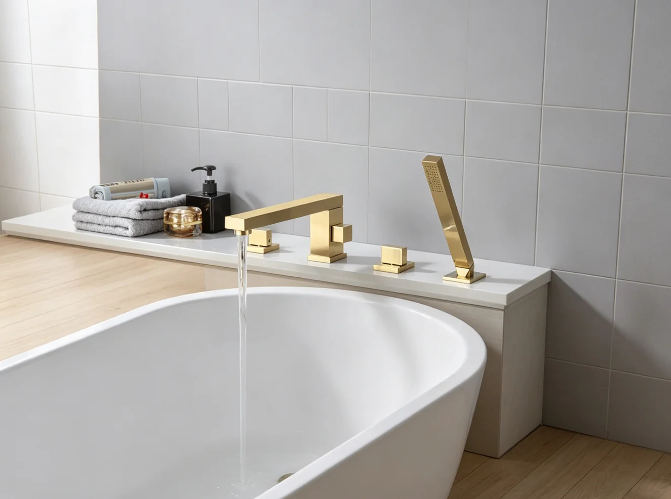 Chrome Copper Bathtub Faucet