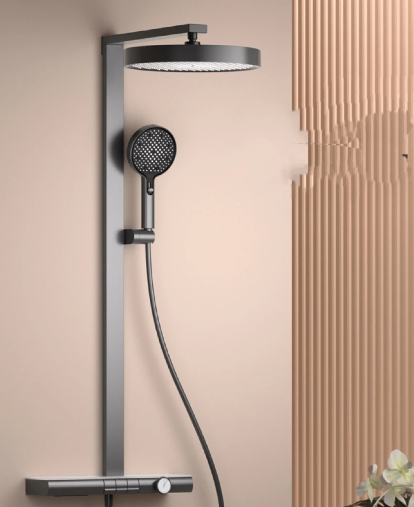 Copper Wall-Mounted Thermostatic Shower System