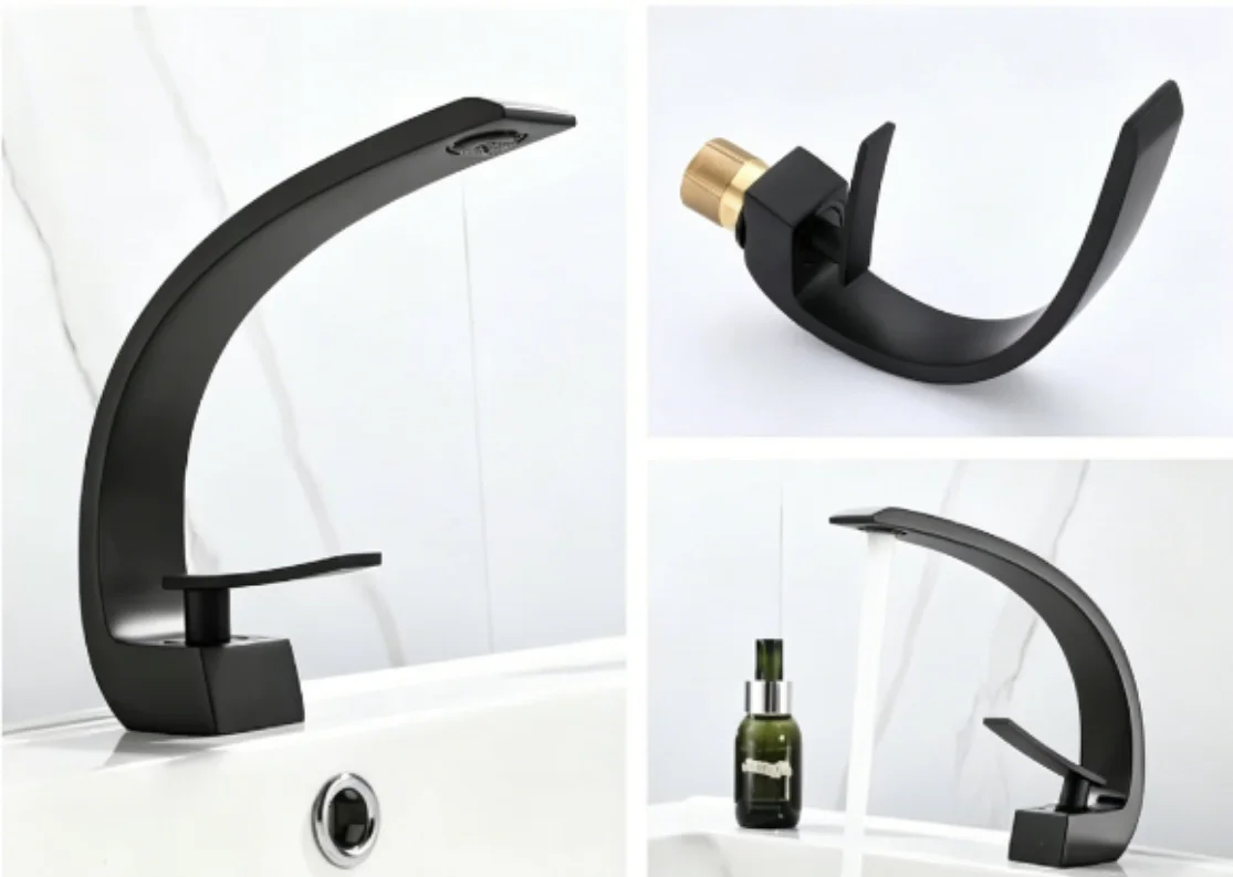 Chrome Deck-Mounted Single-Hole Bathroom Sink Faucet