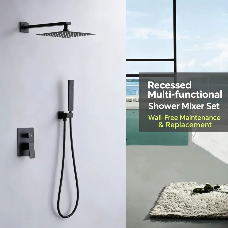 Concealed Square Rain Shower Set