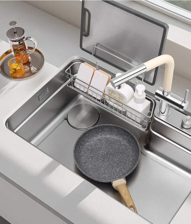 Rectangular Workstation Kitchen Sink with Cover