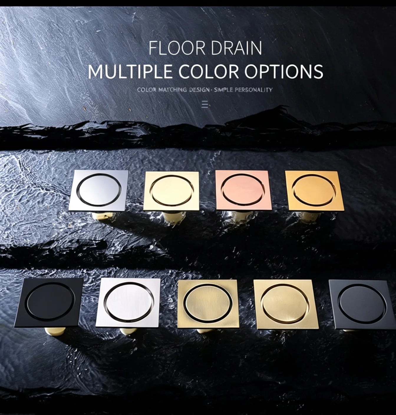 Rose Gold Brass Floor Drain