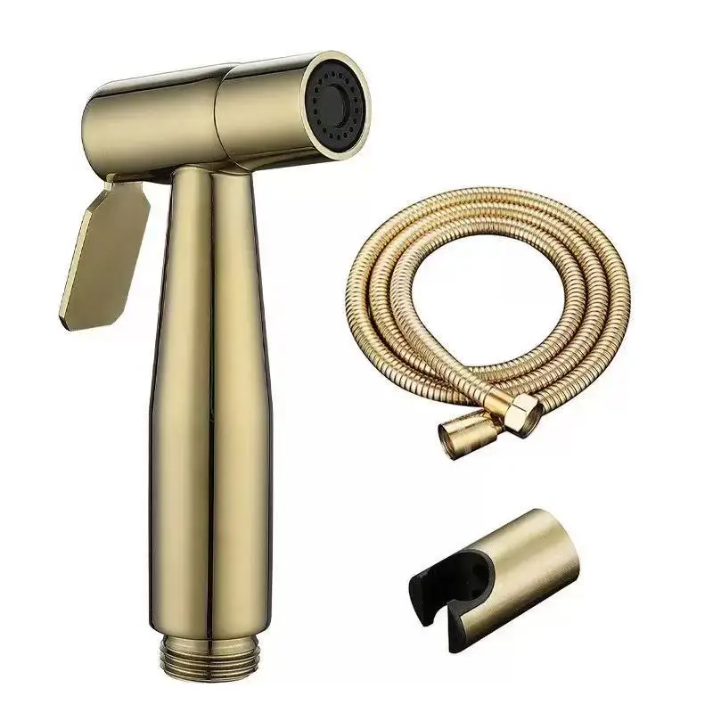 Modern Stainless Steel Wall-Mounted Handheld Bidet Sprayer Round