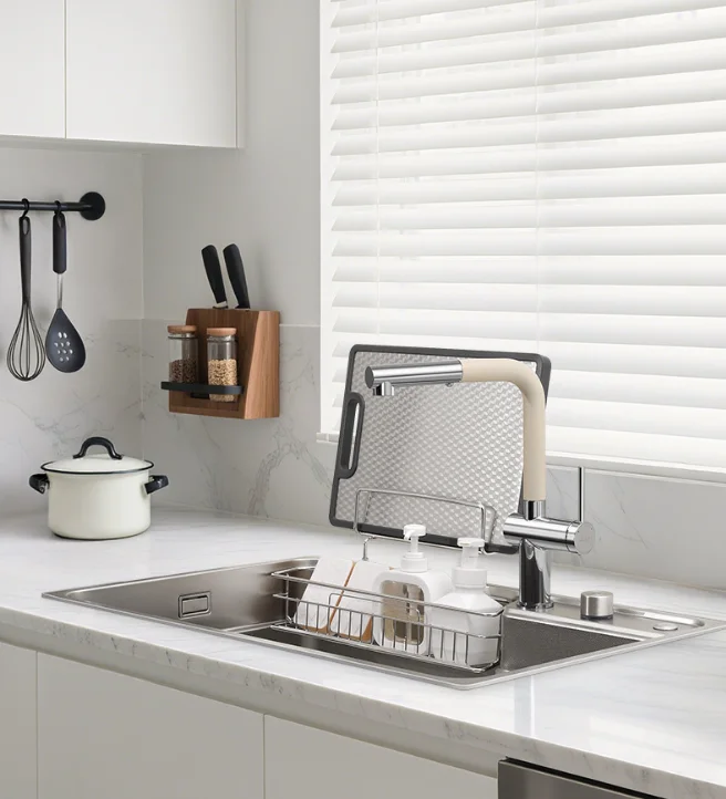 Rectangular Workstation Kitchen Sink with Cover