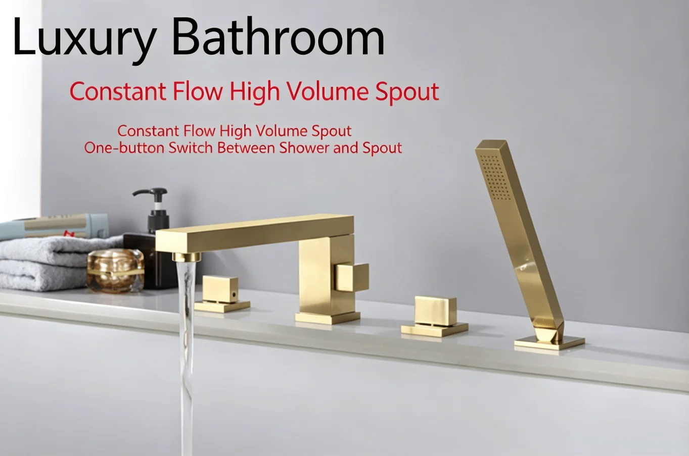 Chrome Copper Bathtub Faucet