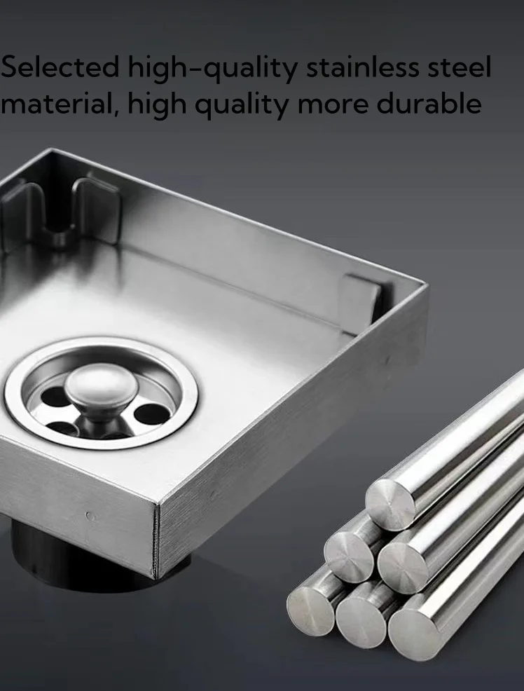Modern Stainless Steel Square Floor Drain