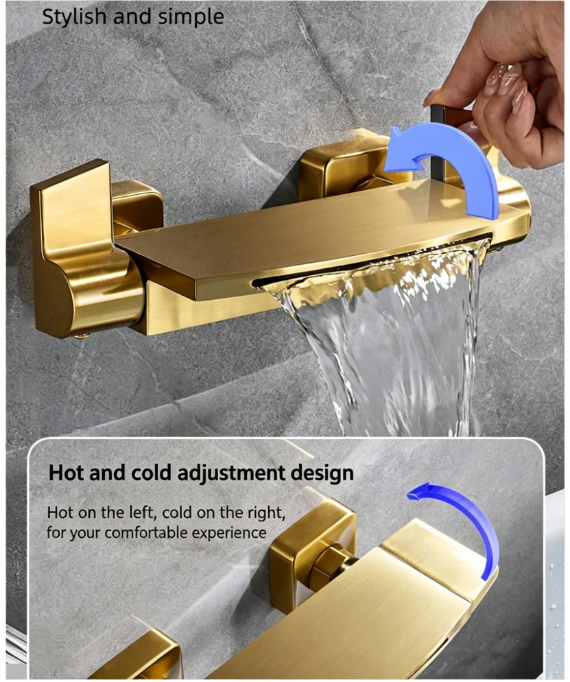 Copper Wall-Mounted Tub Filler