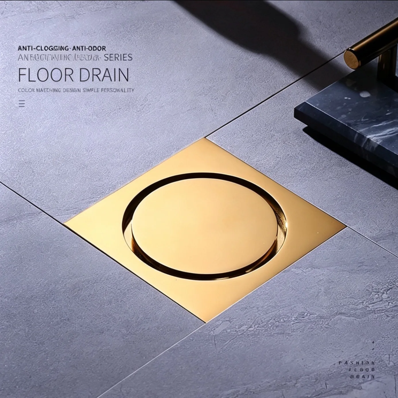 Rose Gold Brass Floor Drain