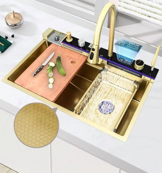 Wall-Mounted Undermount Single-Bowl Kitchen Sink