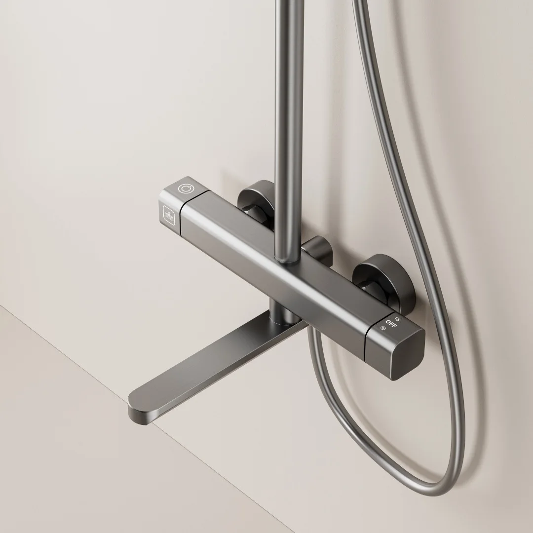 Aluminum Alloy Wall-Mounted Shower System Square
