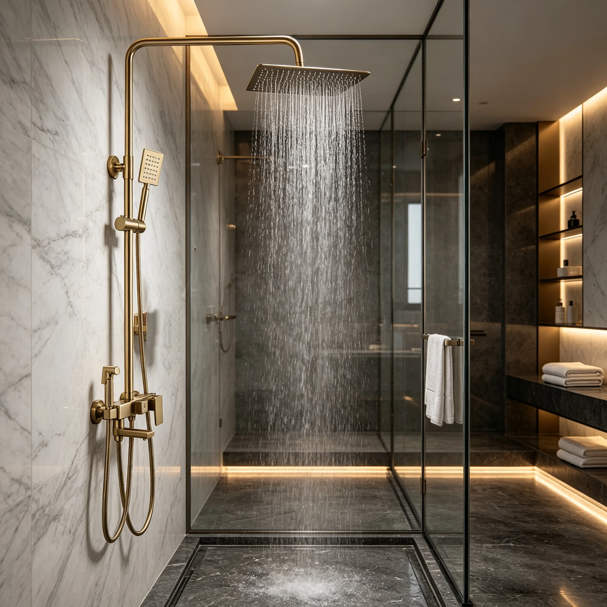 Stainless Steel Wall-Mounted Exposed Shower System