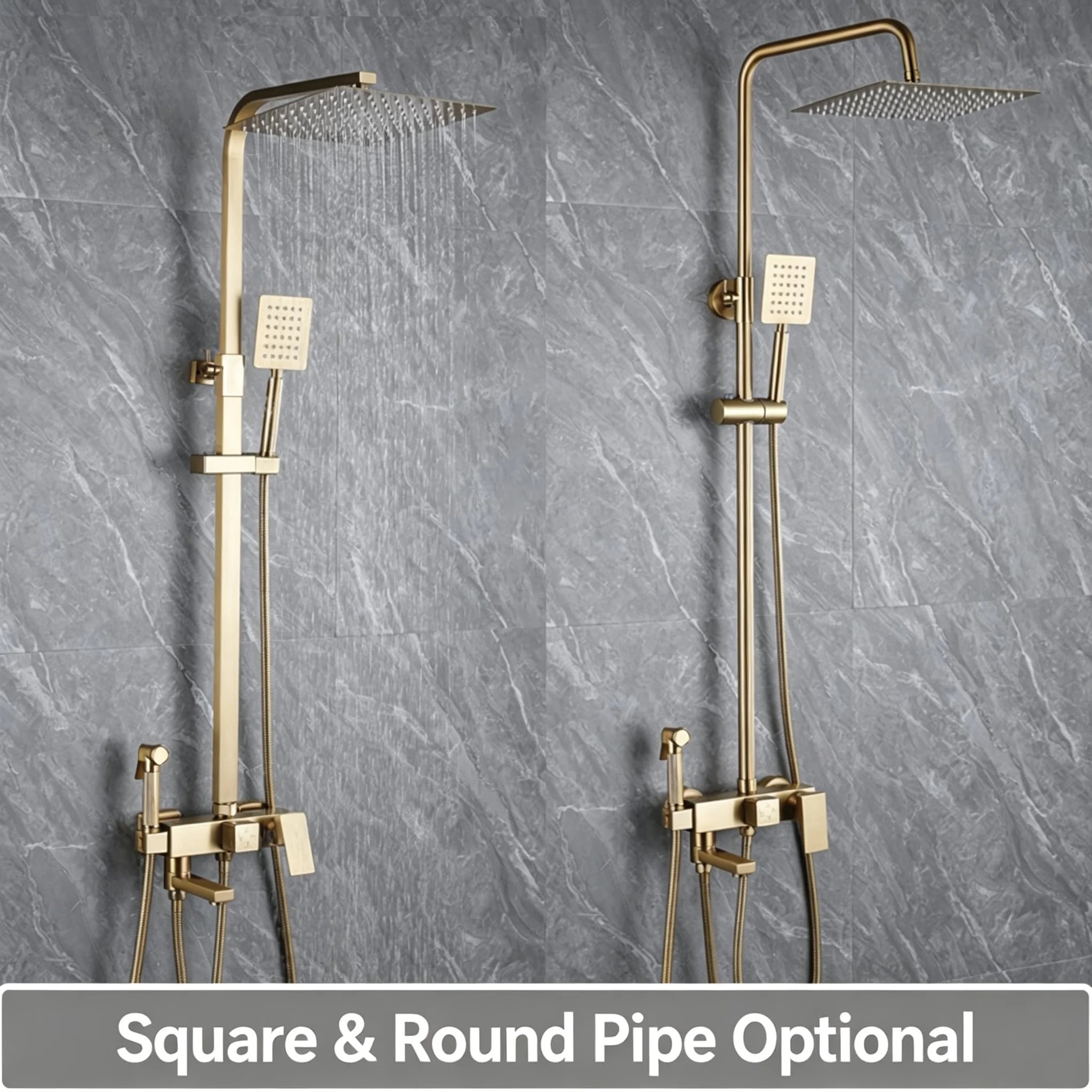 Stainless Steel Wall-Mounted Exposed Shower System