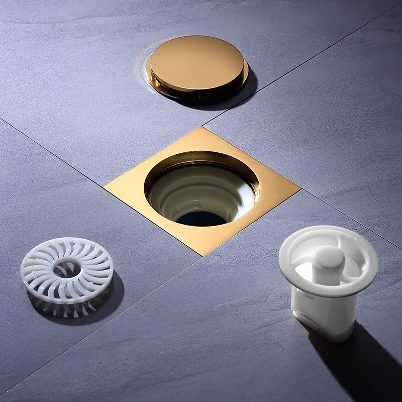 Rose Gold Brass Floor Drain