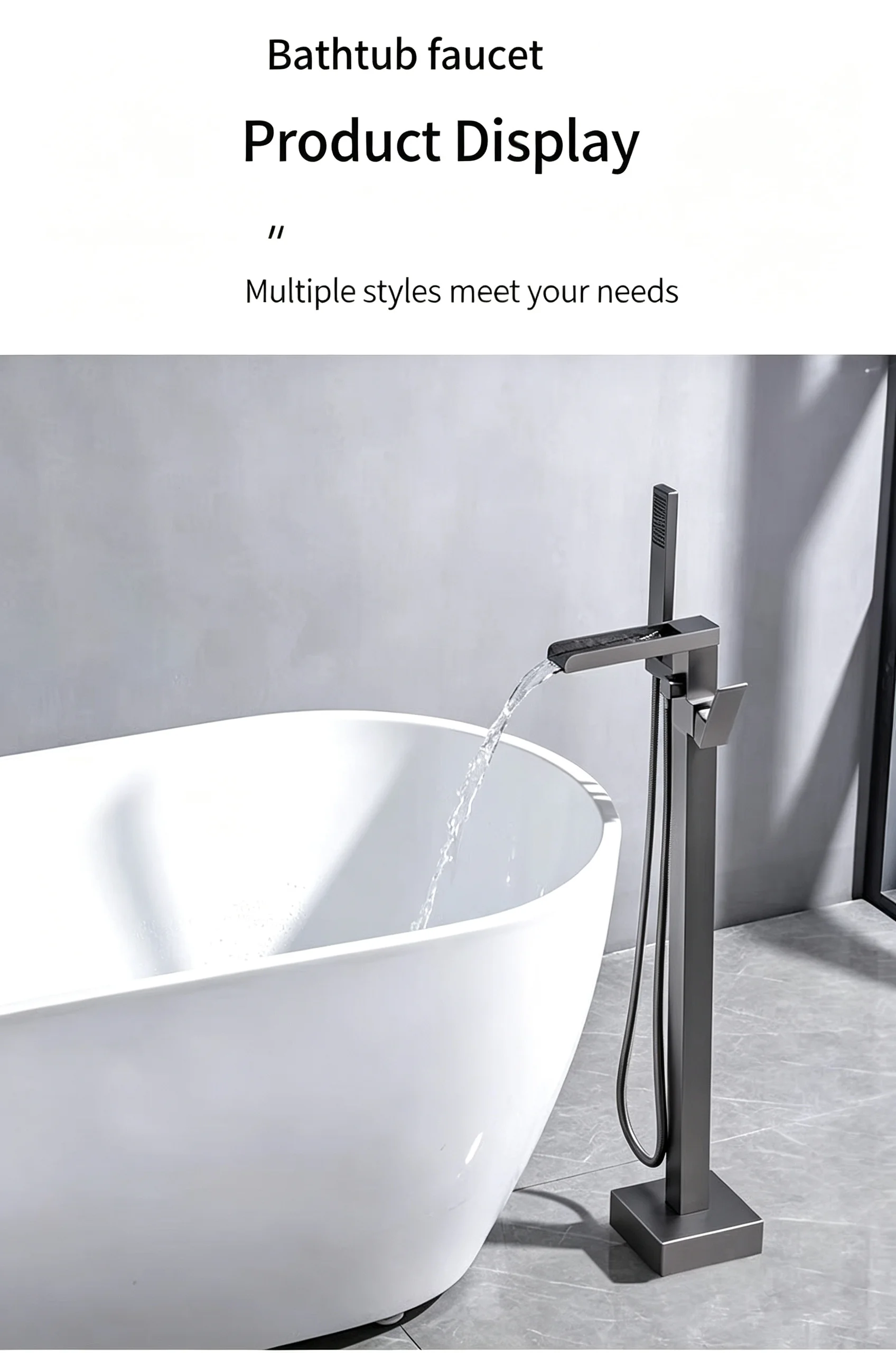 Modern Brass Single-Handle Freestanding Bathtub Faucet Catalog-Variant-B
