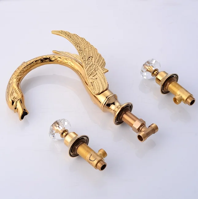 Swan-Style Widespread Basin Faucet