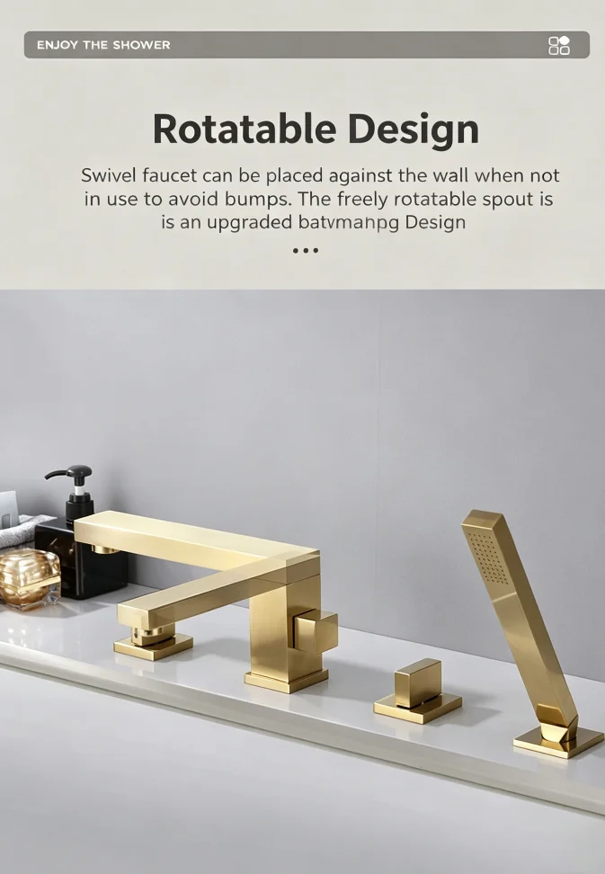 Chrome Copper Bathtub Faucet