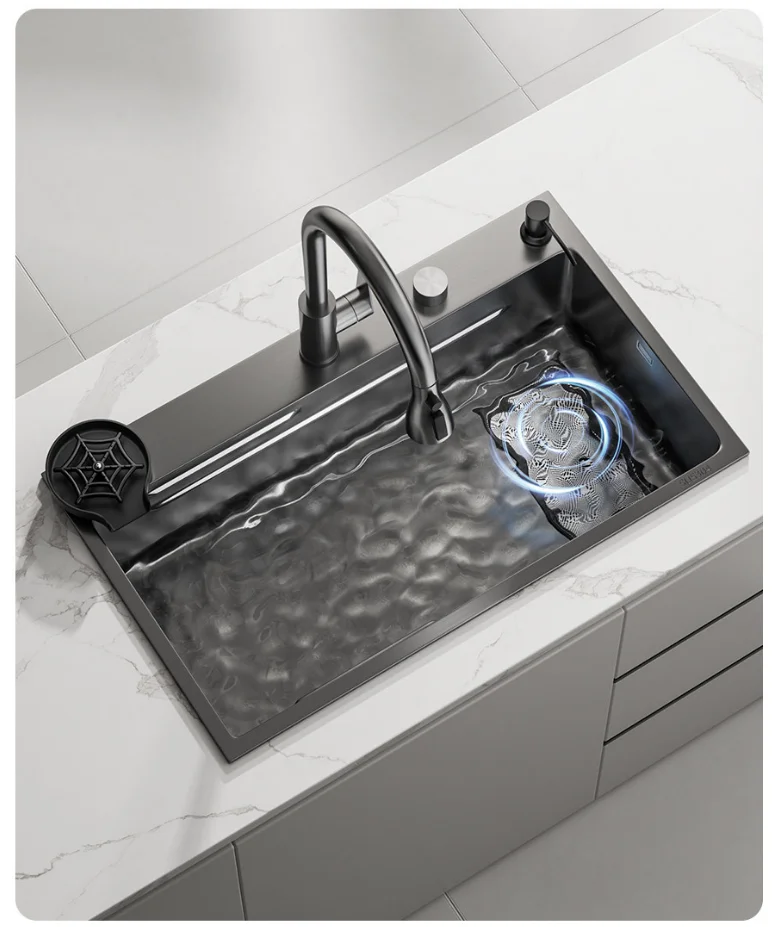 Modern Stainless Steel Workstation Single-Bowl Kitchen Sink