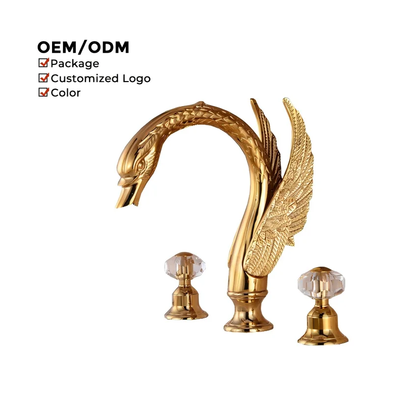 Swan-Style Widespread Basin Faucet