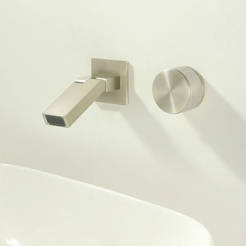 Copper LED Wall-Mounted Bathroom Sink Faucet
