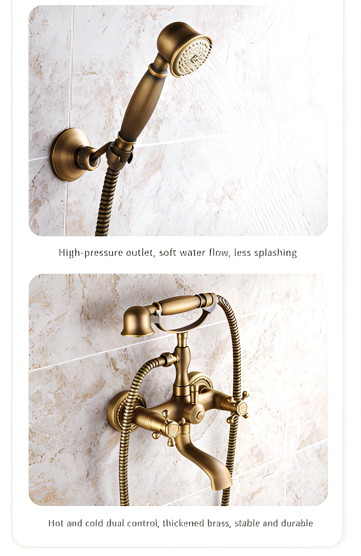 Brass Single-Handle Wall-Mounted Tub Filler