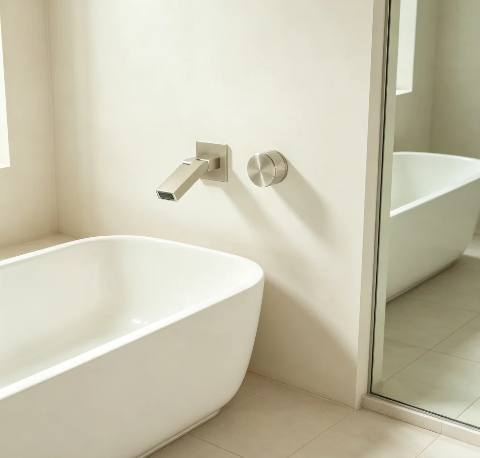 Copper LED Wall-Mounted Bathroom Sink Faucet