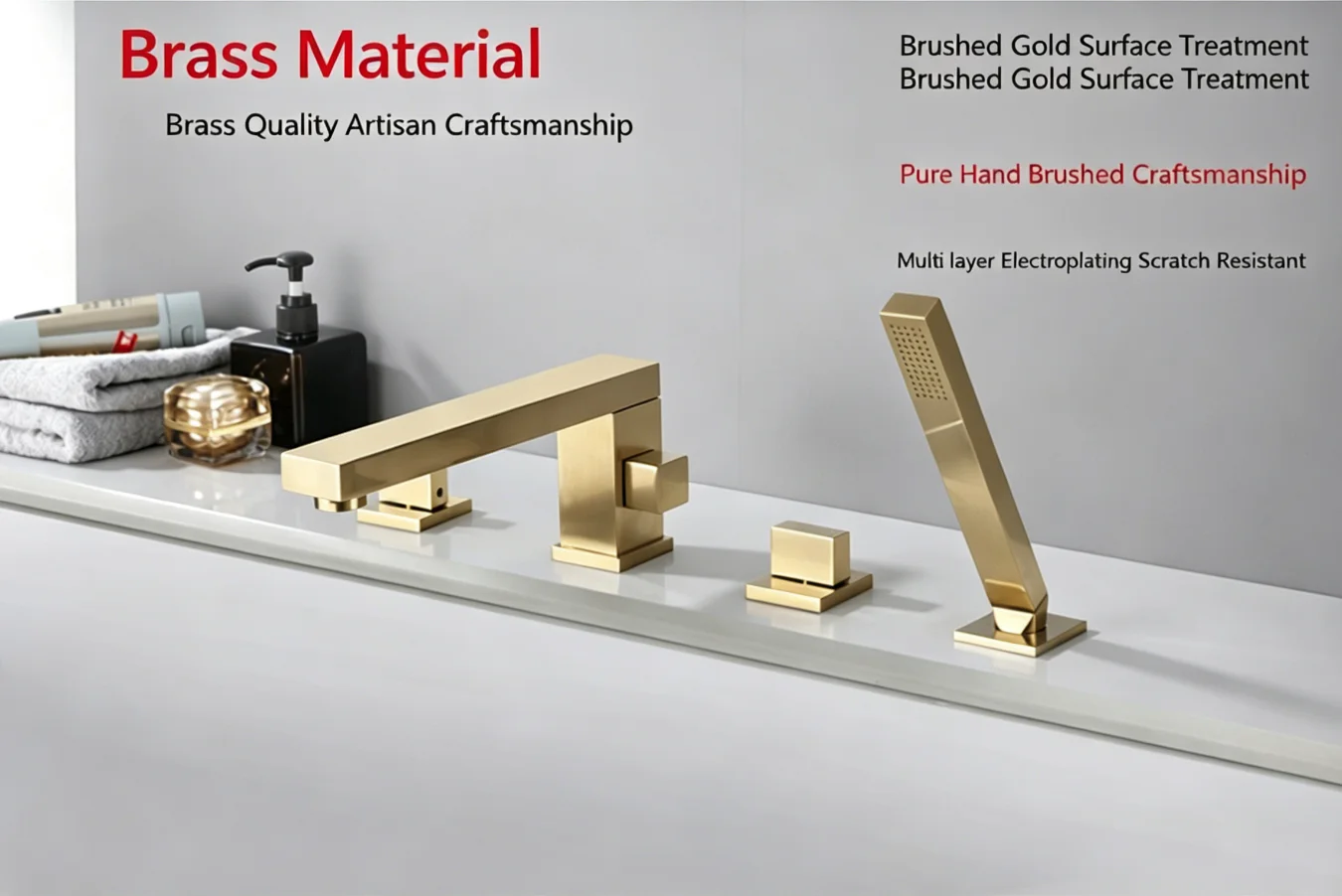 Chrome Copper Bathtub Faucet