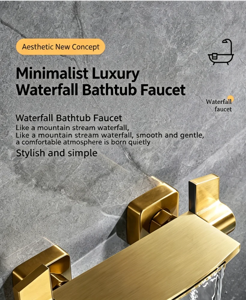 Copper Wall-Mounted Tub Filler