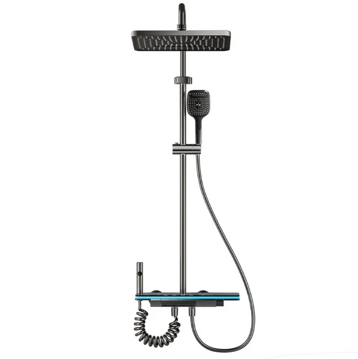 Chrome Aluminum Alloy Wall-Mounted Shower System
