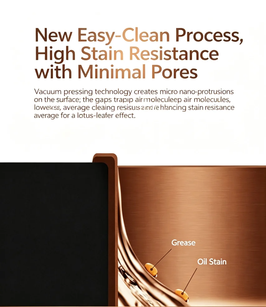 Rose Gold Stainless Steel Rectangular Single-Bowl Kitchen Sink