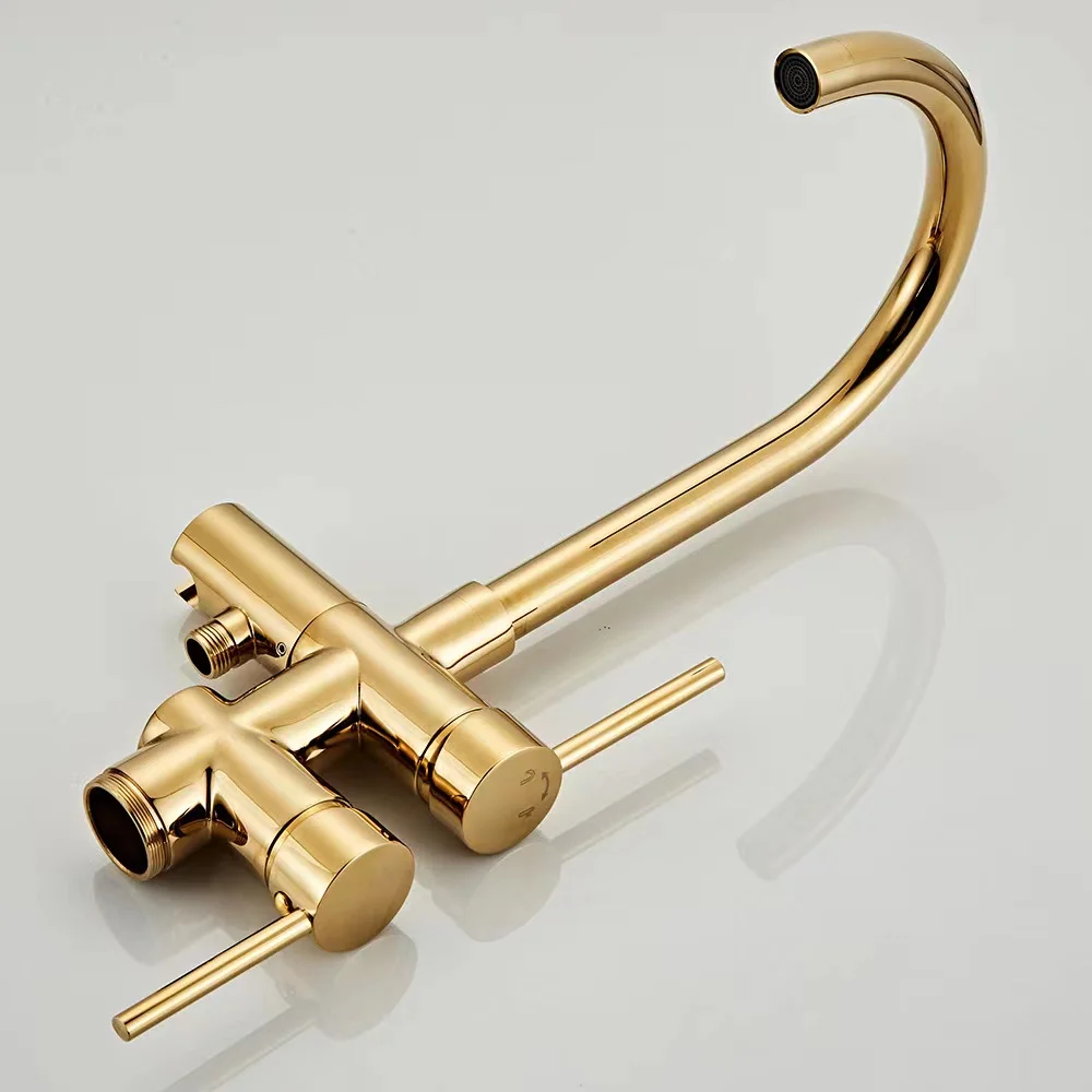 Chrome Brass Single-Handle Freestanding Bathtub Faucet