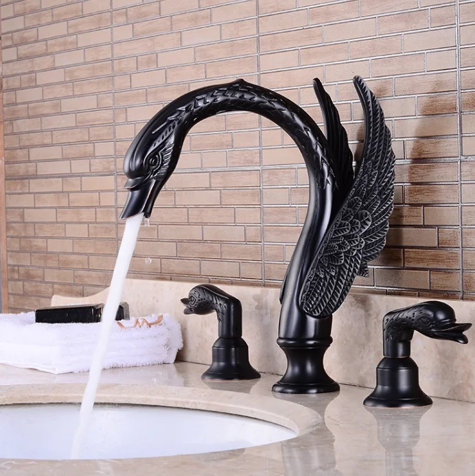 Swan-Style Widespread Basin Faucet