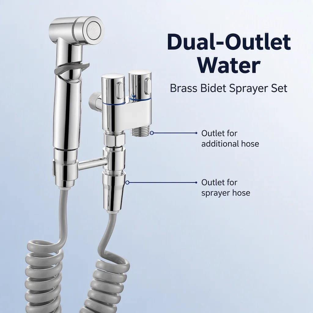 Brass Wall-Mounted Handheld Bidet Sprayer
