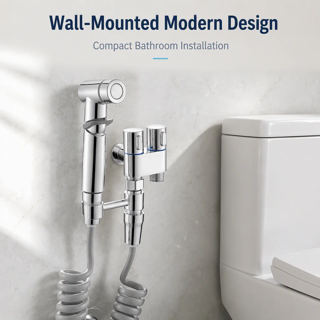 Brass Wall-Mounted Handheld Bidet Sprayer