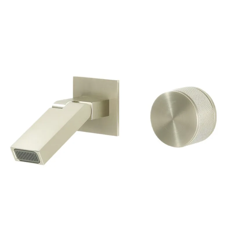 Copper LED Wall-Mounted Bathroom Sink Faucet