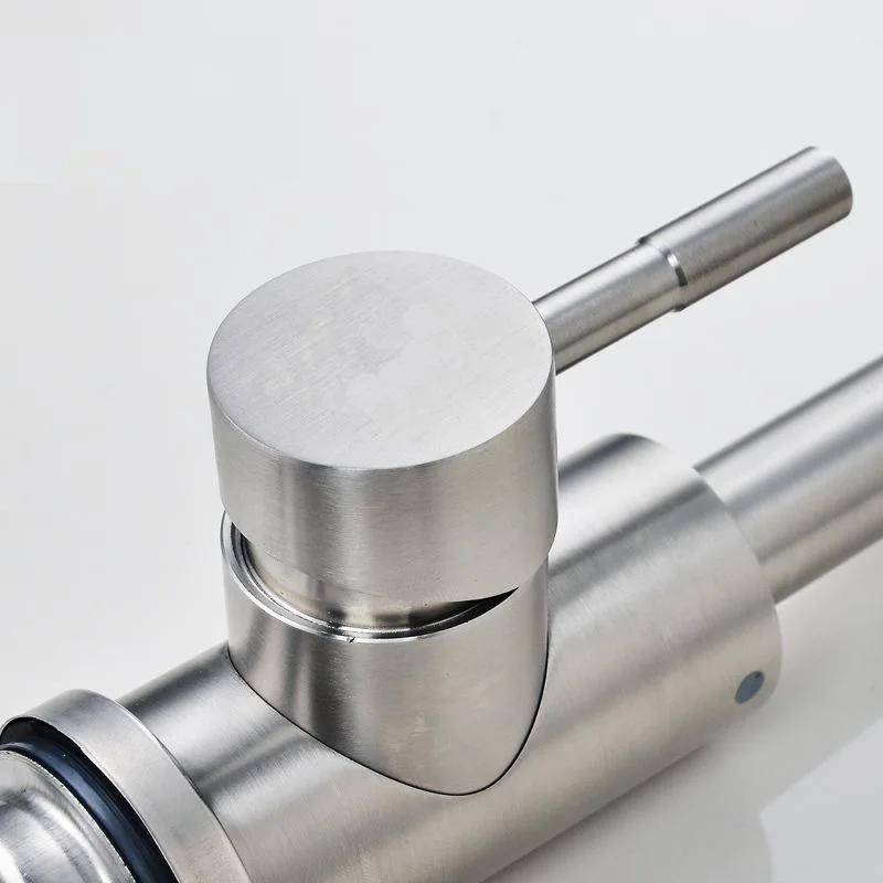 Chrome Stainless Steel Deck-Mounted Kitchen Faucet