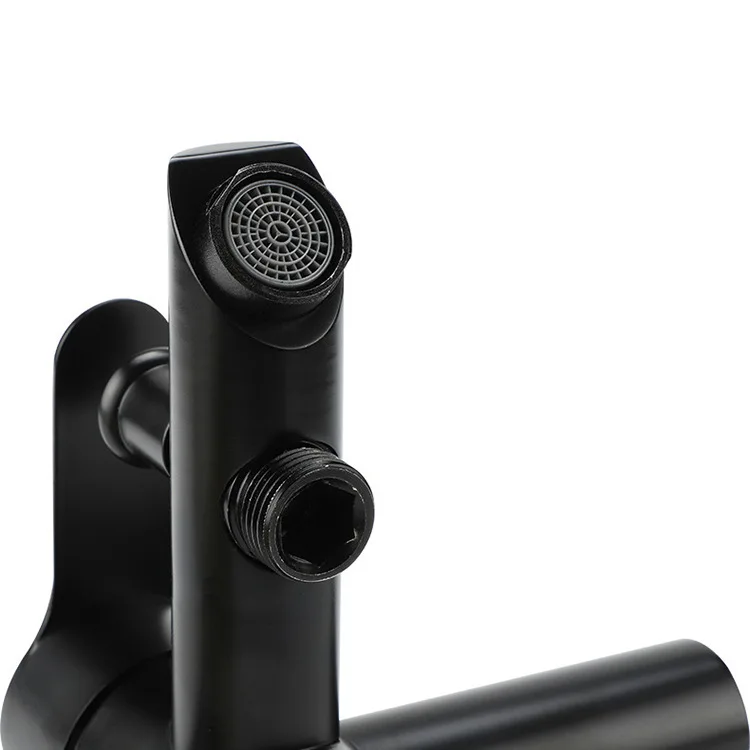 Matte Black Stainless Steel Single-Handle Wall-Mounted Tub Filler