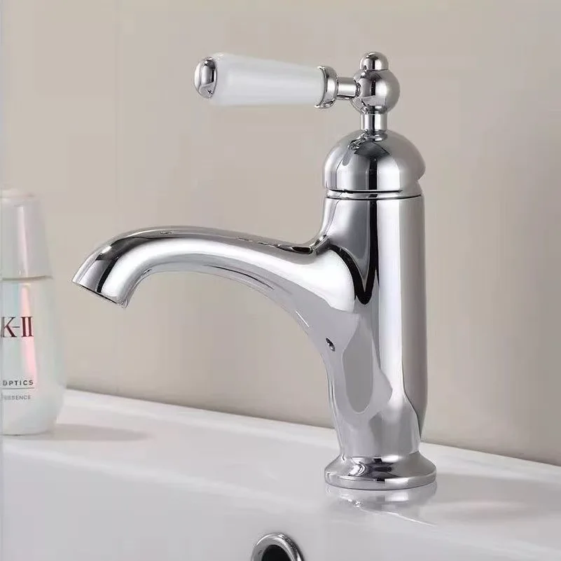 Stainless Steel Single-Handle Single-Hole Bathroom Sink Faucet