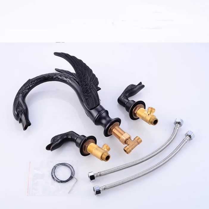 Swan-Style Widespread Basin Faucet