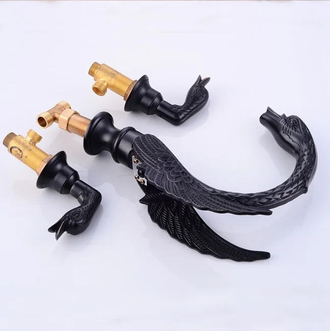 Swan-Style Widespread Basin Faucet