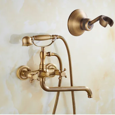 Brass Single-Handle Wall-Mounted Tub Filler