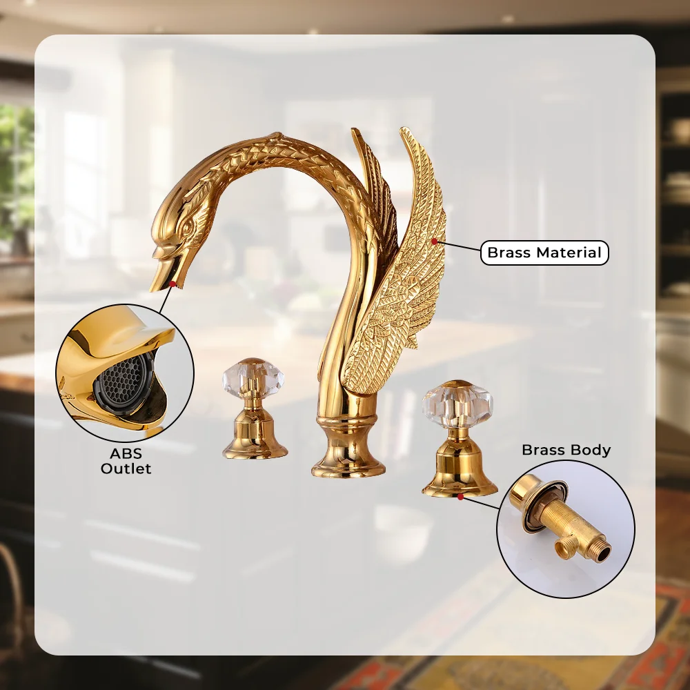 Swan-Style Widespread Basin Faucet