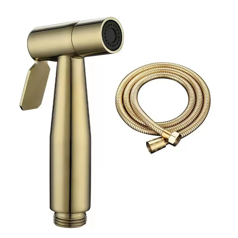 Modern Stainless Steel Wall-Mounted Handheld Bidet Sprayer Round
