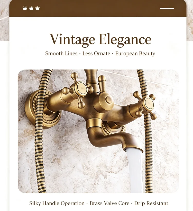 Brass Single-Handle Wall-Mounted Tub Filler