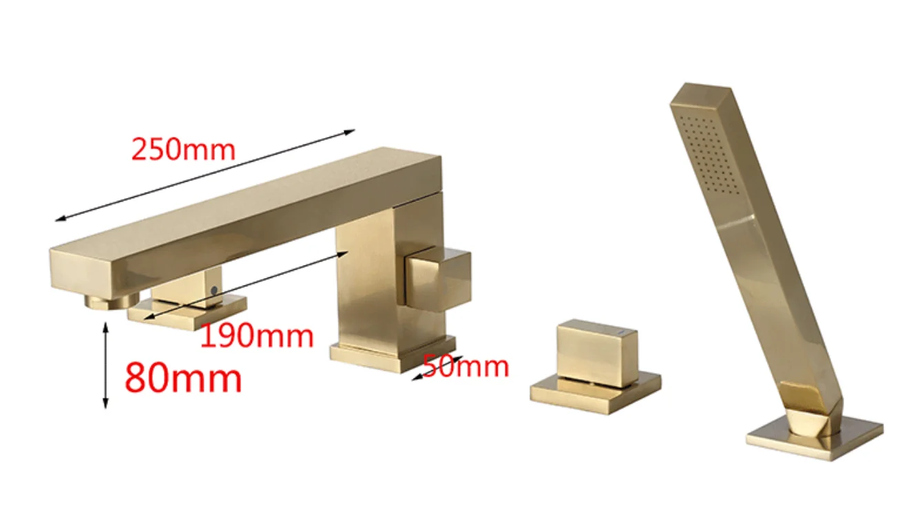 Chrome Copper Bathtub Faucet