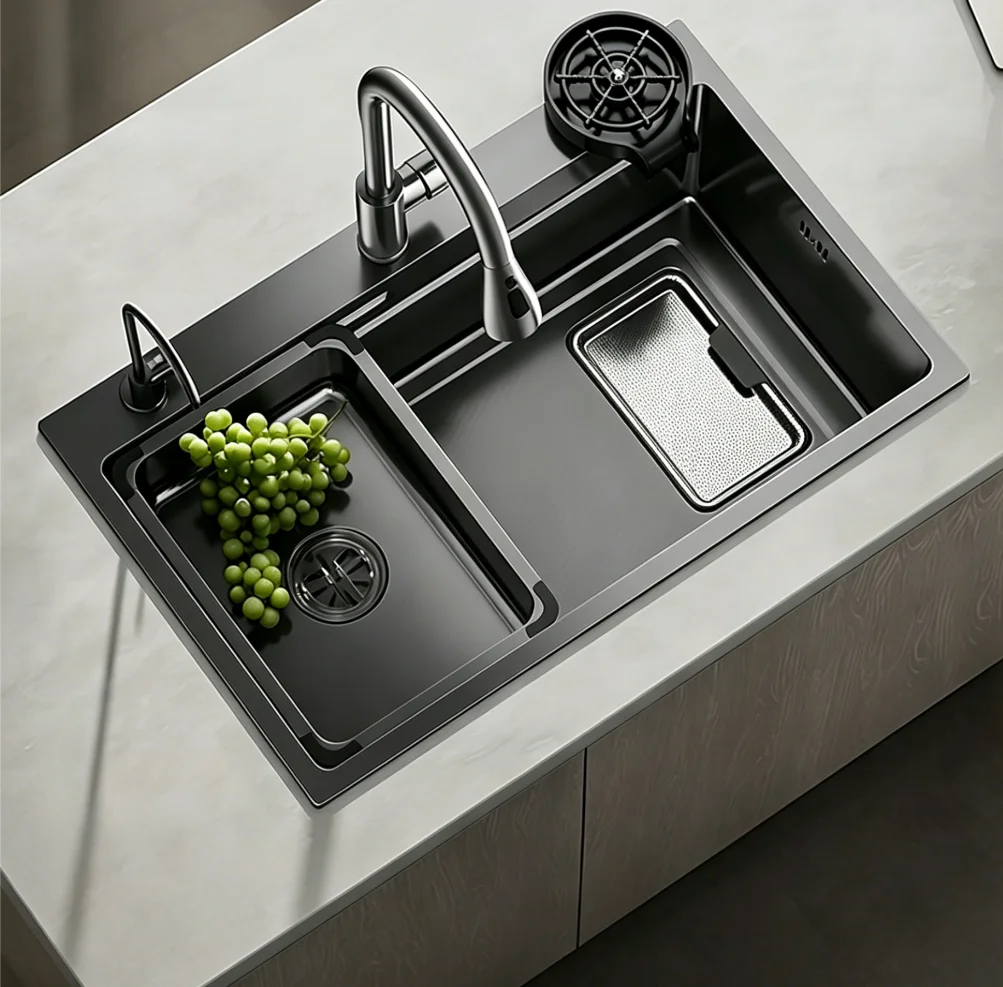 Modern Stainless Steel Workstation Single-Bowl Kitchen Sink