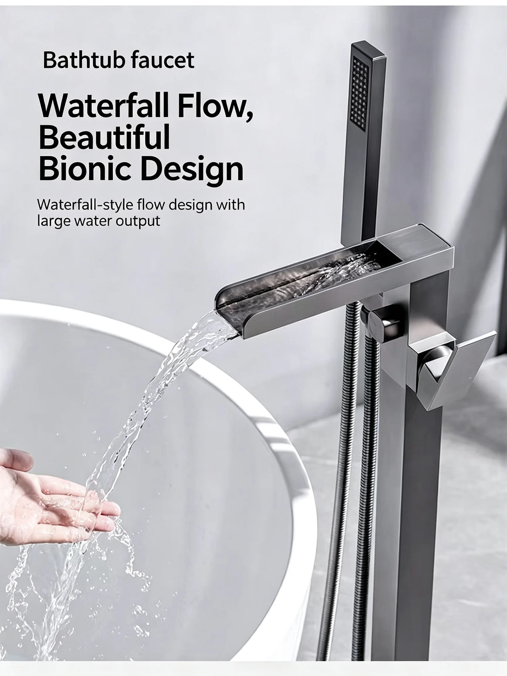 Modern Brass Single-Handle Freestanding Bathtub Faucet Catalog-Variant-B