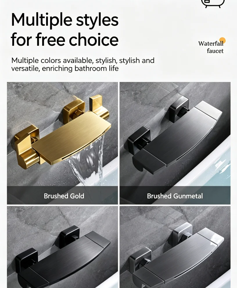 Copper Wall-Mounted Tub Filler