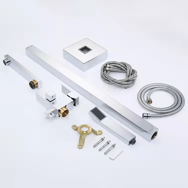 Modern Brass Single-Handle Freestanding Bathtub Faucet Polished